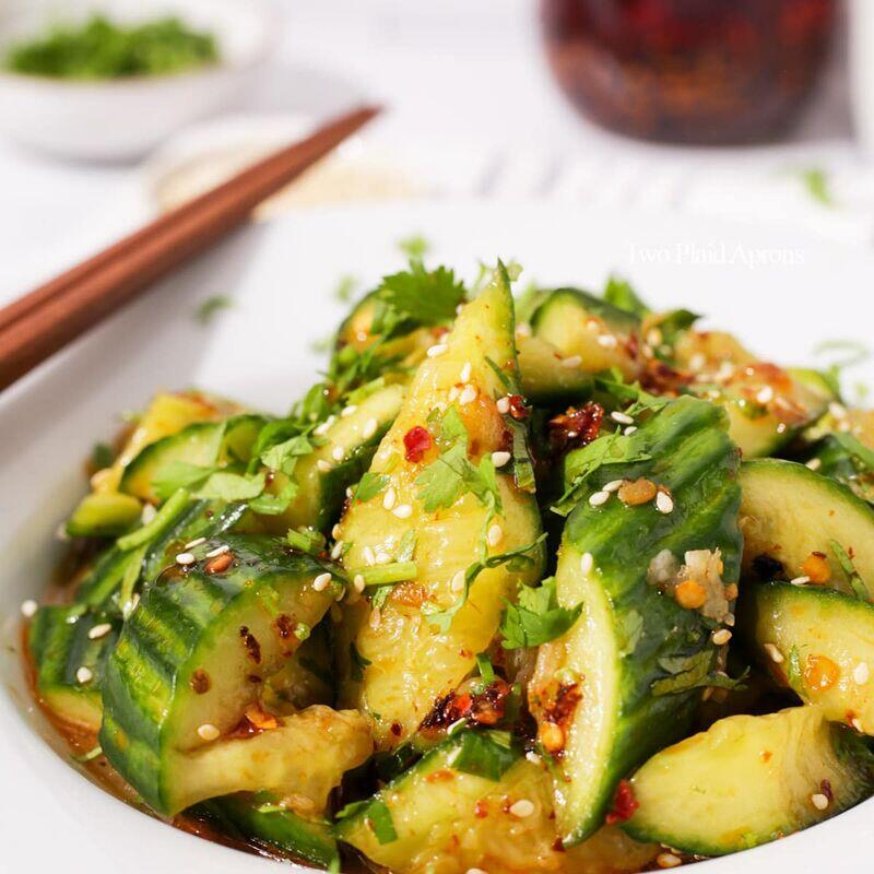 Spicy Garlic Cucumber Salad